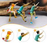 Maxbell 3Pcs 1:64 Scale Miniature Figures Rock Climbing for Collections DIY Projects