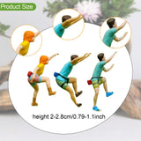 Maxbell 3Pcs 1:64 Scale Miniature Figures Rock Climbing for Collections DIY Projects