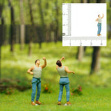 Maxbell 3Pcs 1/87 Miniature Figures Rock Climbing Collectibles Micro Landscape Decor