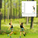 Maxbell 3Pcs 1/87 Miniature Figures Rock Climbing Collectibles Micro Landscape Decor