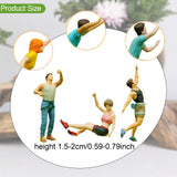 Maxbell 3Pcs 1/87 Miniature Figures Rock Climbing Collectibles Micro Landscape Decor