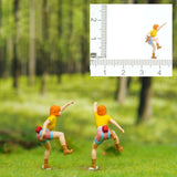 Maxbell 3 Pieces 1/87 Miniature Figures Rock Climbing Tiny for Micro Landscape Decor
