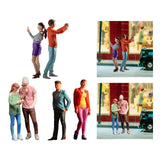 Maxbell 2 Pieces 1/64 People Figures Tiny People Model for Scenery Landscape Diorama Photo Combination