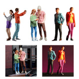 Maxbell 2 Pieces 1/64 People Figures Tiny People Model for Scenery Landscape Diorama Photo Combination