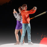 Maxbell 2 Pieces 1/64 People Figures Tiny People Model for Scenery Landscape Diorama Photo Combination