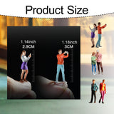 Maxbell 2 Pieces 1/64 People Figures Tiny People Model for Scenery Landscape Diorama Leisure combination