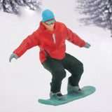 Maxbell 4 Pieces 1/64 Scale Snowboarding Figure Photo Prop for Dollhouse Accessories