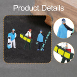 Maxbell 3Pcs 1/64 Scale Ski Figure for Photo Props Collections Doll House Decoration