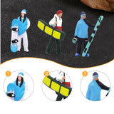 Maxbell 3Pcs 1/64 Scale Ski Figure for Photo Props Collections Doll House Decoration