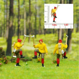 Maxbell 3x 1/64 Scale Miniature Figures Mountain Climbing Ornaments for Layout Props