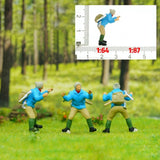 Maxbell 3x 1/64 Scale Miniature Figures Mountain Climbing Ornaments for Layout Props