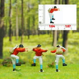 Maxbell 3x 1/64 Scale Miniature Figures Mountain Climbing Ornaments for Layout Props