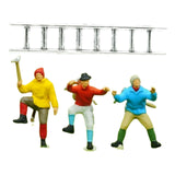 Maxbell 3x 1/64 Scale Miniature Figures Mountain Climbing Ornaments for Layout Props