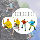 Maxbell 3x 1/64 Scale Miniature Figures Mountain Climbing Ornaments for Layout Props