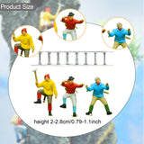 Maxbell 3x 1/64 Scale Miniature Figures Mountain Climbing Ornaments for Layout Props