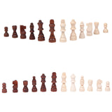 Maxbell 32Pcs Wooden Chess Pieces Beginners Chess Figures for Tournament Home Office S