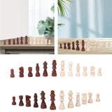 Maxbell 32Pcs Wooden Chess Pieces Beginners Chess Figures for Tournament Home Office S