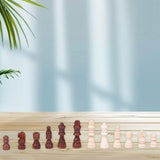 Maxbell 32Pcs Wooden Chess Pieces Beginners Chess Figures for Tournament Home Office S