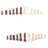 Maxbell 32Pcs Wooden Chess Pieces Beginners Chess Figures for Tournament Home Office S