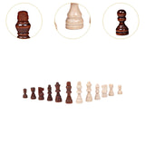 Maxbell 32Pcs Wooden Chess Pieces Beginners Chess Figures for Tournament Home Office L