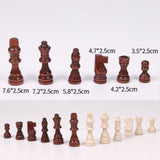 Maxbell 32Pcs Wooden Chess Pieces Beginners Chess Figures for Tournament Home Office L