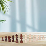 Maxbell 32Pcs Wooden Chess Pieces Beginners Chess Figures for Tournament Home Office L