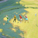 Maxbell 4Pcs 1:64 Scale Miniature Golfer Figures Ornaments Painted Tiny People Model without Bag