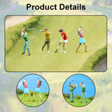 Maxbell 4Pcs 1:64 Scale Miniature Golfer Figures Ornaments Painted Tiny People Model without Bag