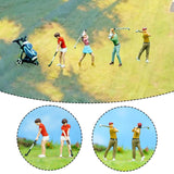 Maxbell 4Pcs 1:64 Scale Miniature Golfer Figures Ornaments Painted Tiny People Model with Bag