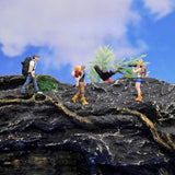 Maxbell 1/64 Scale Miniature Figures Outdoor Hiking Decoration Micro Landscape Decor 3pcs