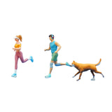 Maxbell 3x 1:64 Scale Miniature Figures Running Tiny Small Miniature Scene Figurines
