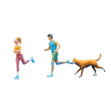 Maxbell 3x 1:64 Scale Miniature Figures Running Tiny Small Miniature Scene Figurines