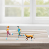 Maxbell 3x 1:64 Scale Miniature Figures Running Tiny Small Miniature Scene Figurines