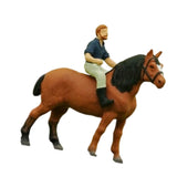 Maxbell 1:87 Scale Riding Horse Figure Role Play Figure Resin Play Figure Sand Table