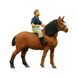 Maxbell 1:87 Scale Riding Horse Figure Role Play Figure Resin Play Figure Sand Table
