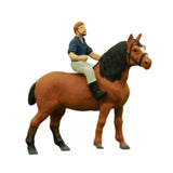 Maxbell 1:87 Scale Riding Horse Figure Role Play Figure Resin Play Figure Sand Table