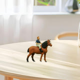 Maxbell 1:87 Scale Riding Horse Figure Role Play Figure Resin Play Figure Sand Table