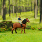 Maxbell 1:87 Scale Riding Horse Figure Role Play Figure Resin Play Figure Sand Table