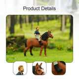 Maxbell 1:87 Scale Riding Horse Figure Role Play Figure Resin Play Figure Sand Table