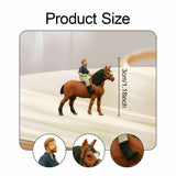 Maxbell 1:87 Scale Riding Horse Figure Role Play Figure Resin Play Figure Sand Table