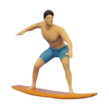 Maxbell 1/64 Miniature Surfing Figure Collectibles Layout Props Painted Beach Surfer Style A