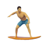 Maxbell 1/64 Miniature Surfing Figure Collectibles Layout Props Painted Beach Surfer Style A