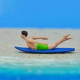 Maxbell 1/64 Miniature Surfing Figure Collectibles Layout Props Painted Beach Surfer Style B