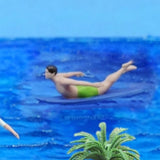 Maxbell 1/64 Miniature Surfing Figure Collectibles Layout Props Painted Beach Surfer Style B