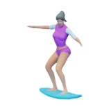 Maxbell 1/64 Miniature Surfing Figure Collectibles Layout Props Painted Beach Surfer Style D