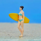 Maxbell 1/64 Miniature Surfing Figure Collectibles Layout Props Painted Beach Surfer Style E