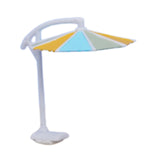 Maxbell 1/64 Miniature Beach Umbrella Mini Garden Photography Props Beach Tiny Model