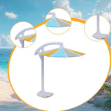 Maxbell 1/64 Miniature Beach Umbrella Mini Garden Photography Props Beach Tiny Model