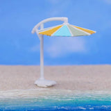 Maxbell 1/64 Miniature Beach Umbrella Mini Garden Photography Props Beach Tiny Model