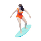 Maxbell 1/64 Miniature Surfing Figure Collectibles Layout Props Painted Beach Surfer Style F